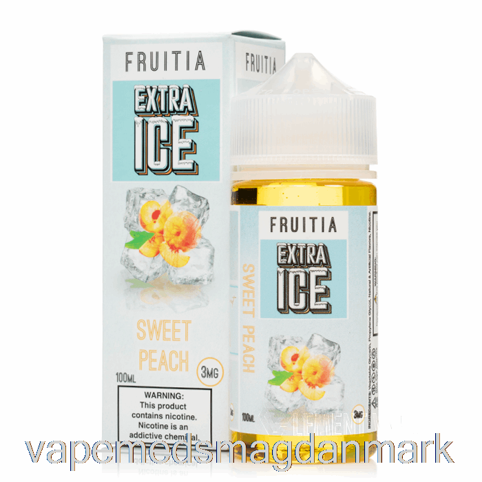 Vape Juice Sød Fersken - Ekstra Is - Fruitia - 100ml 3mg